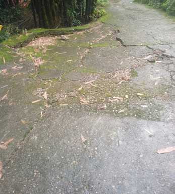 The road and the bridge are on the verge of collapse
