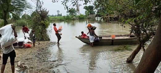 After 25 days, Ganga came one cm below the danger mark