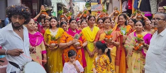 Kalshayatra organized before Shiv Mahapuran Katha