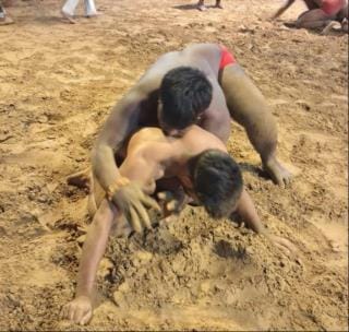 Wrestling competition started with Hanuman procession