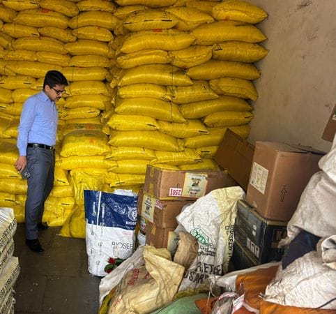 The investigation team took five samples of fertilizer and two samples of seeds
