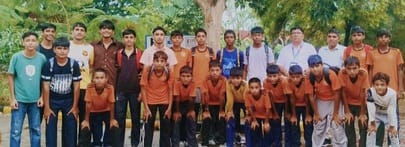 Players showed their strength in district level football under 17