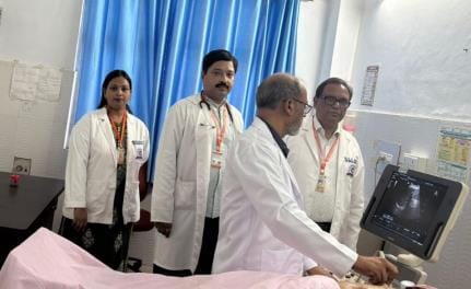 Ultrasound testing started after a year in Ramsagar Mishra Hospital