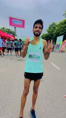 Pritam won gold medal in marathon
