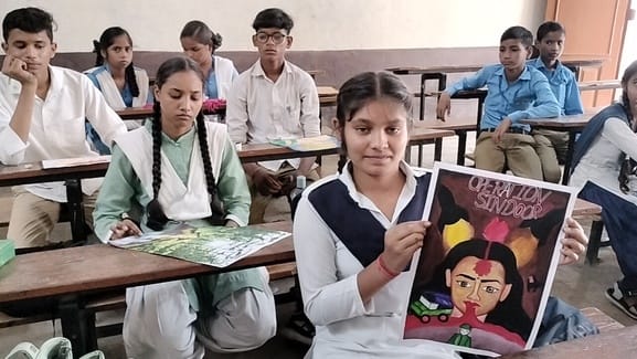 Students showed their creativity by making posters