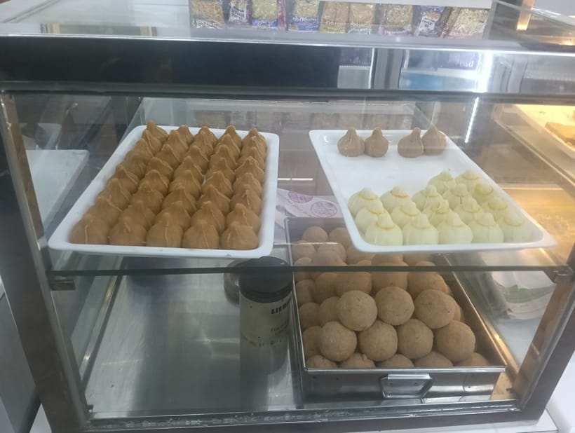 Modaks made of grains, dry fruits and chocolates during Ganesh festival