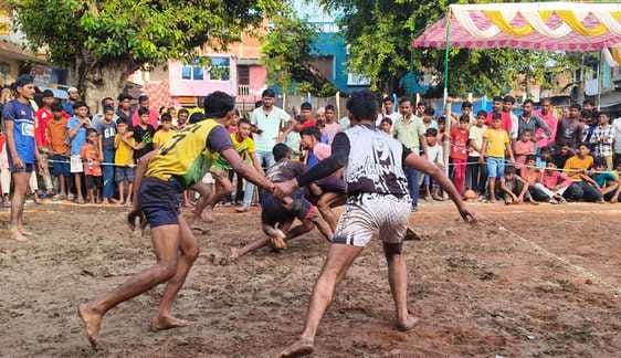 Khairigarh Club won the first match of the Kabaddi tournament