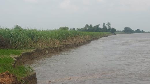 The water level of Saryu increased by 44 centimeters in 24 hours