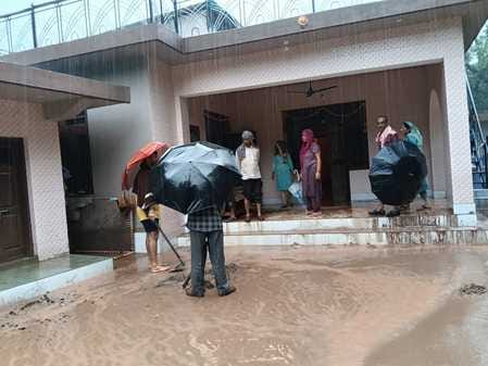 Rainwater entered 13 houses in Nyangal Panchayat