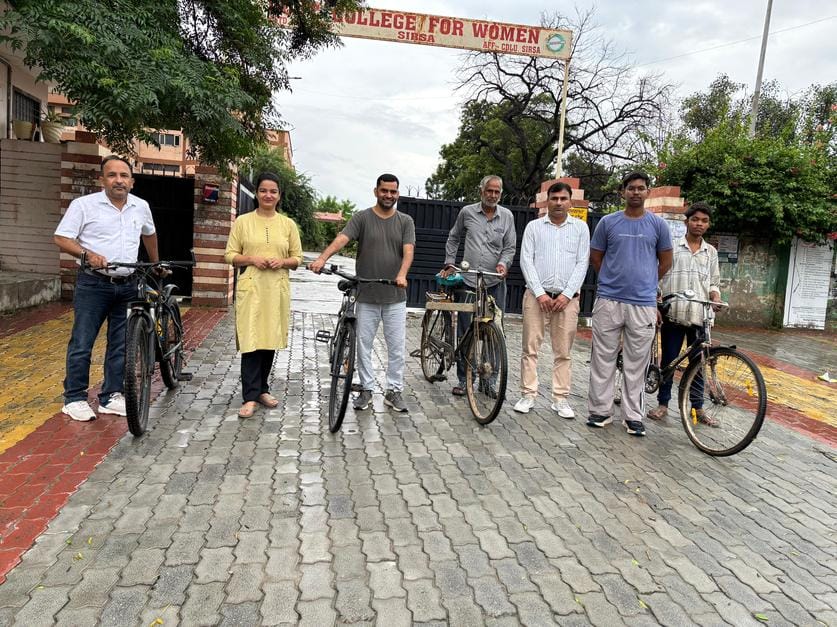 A bicycle rally was organised to spread the message of healthy living