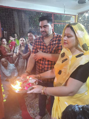 Heads bowed in front of Ganpati Bappa, colourful programs galore in pandals