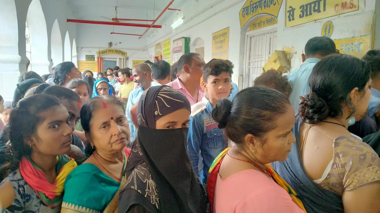 Crowd increased in OPD, long queue for checkup and medicine