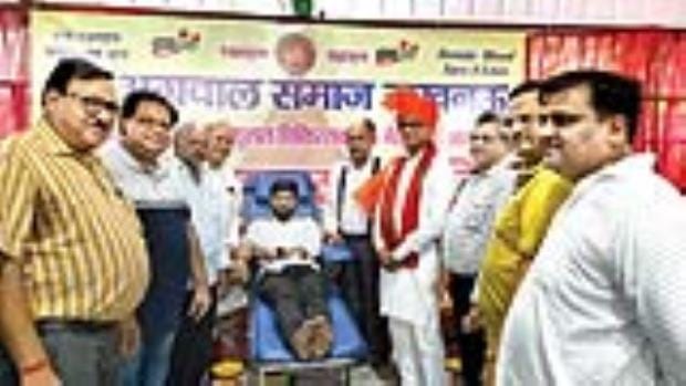 45 people donated blood in the blood donation camp