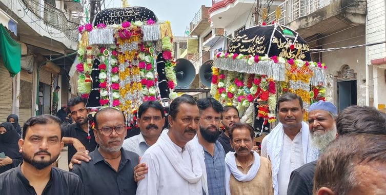 Imam Hussain's martyrdom was remembered in the silent Tazia procession