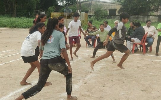 Daughters showed talent, A team won in football and kabaddi