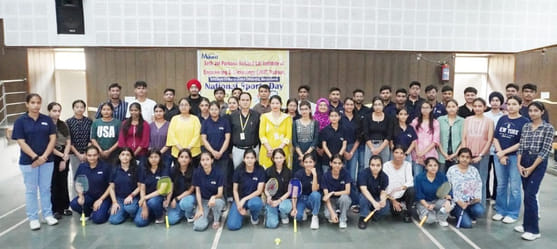 Harsh and Jasleen first in badminton competition