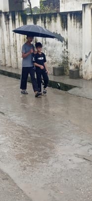 Drizzle brought relief from the scorching heat