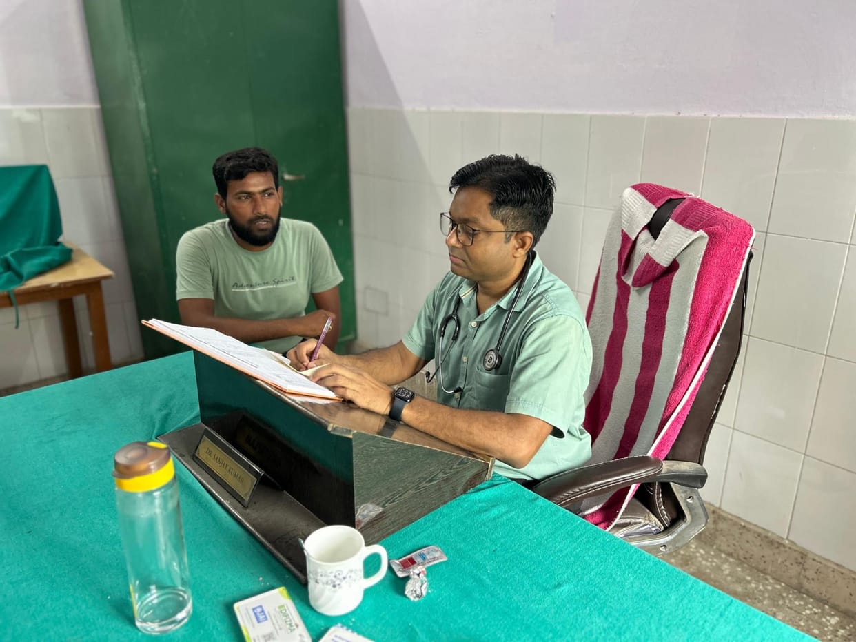 Patients arrived with fever and skin disease