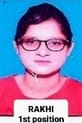 Rakhi got first position in B.Com final year