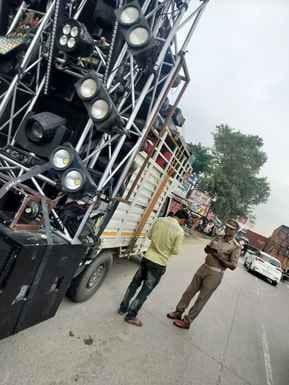 Action taken against DJ noise...Challan for vehicle with DJ attached