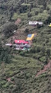 Houses in Anoga village are in the grip of landslide