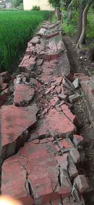 Rain increased the trouble, walls collapsed in many places