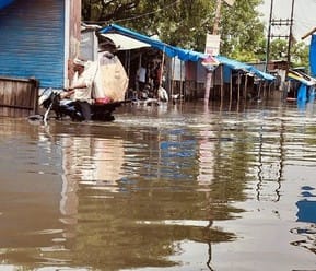 There was 5 mm rain in the city and 10.35 mm rain in the entire district