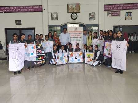 Awareness was created about Nutrition Week by taking out a rally