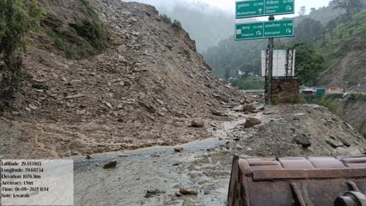 Almora-Haldwani NH closed due to landslide in Quarab