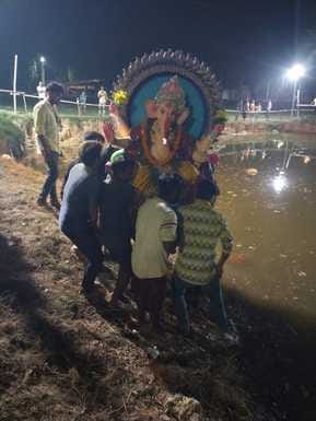 Immersion of Ganesh idols with rituals
