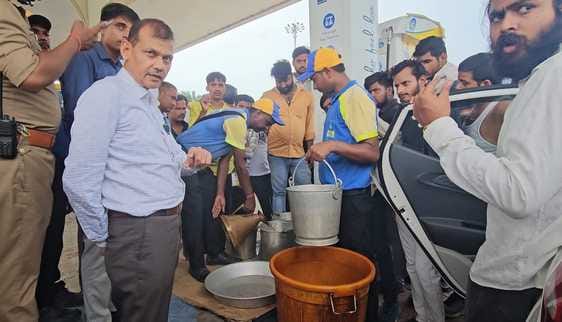 Uproar over less diesel supply, machine sealed