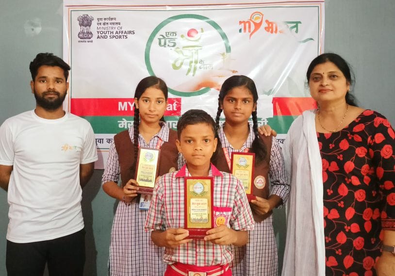 Anshi stood first and Swami stood second in essay writing