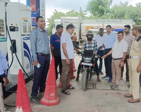 No effect of No Helmet No Fuel campaign was seen, 47 challans were issued