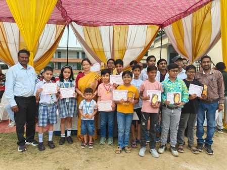 Prizes given to winners of Chess Competition