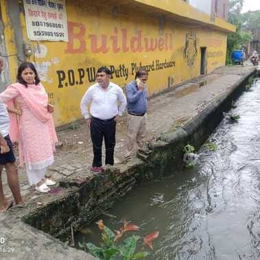 The Municipal Chairman along with his team got the drains cleaned