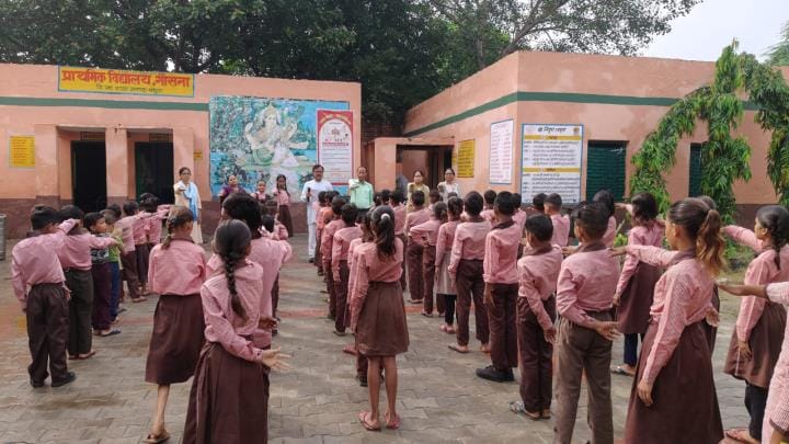 Teachers and students took the Panch Sankalp oath