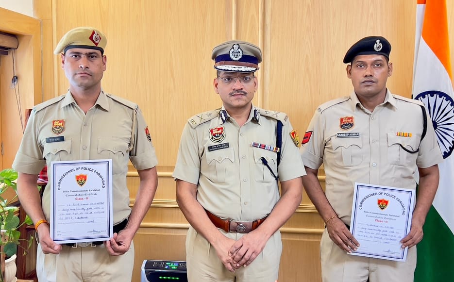 Two policemen were honored