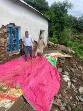 Udhampur, Balwaan singh, Panther Party, Visit Rain Effected Areas