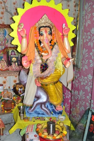 Bappa was worshipped in pandals and idols were immersed