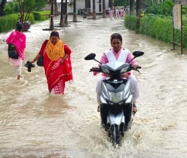 SDM and CO residence filled with water due to rain