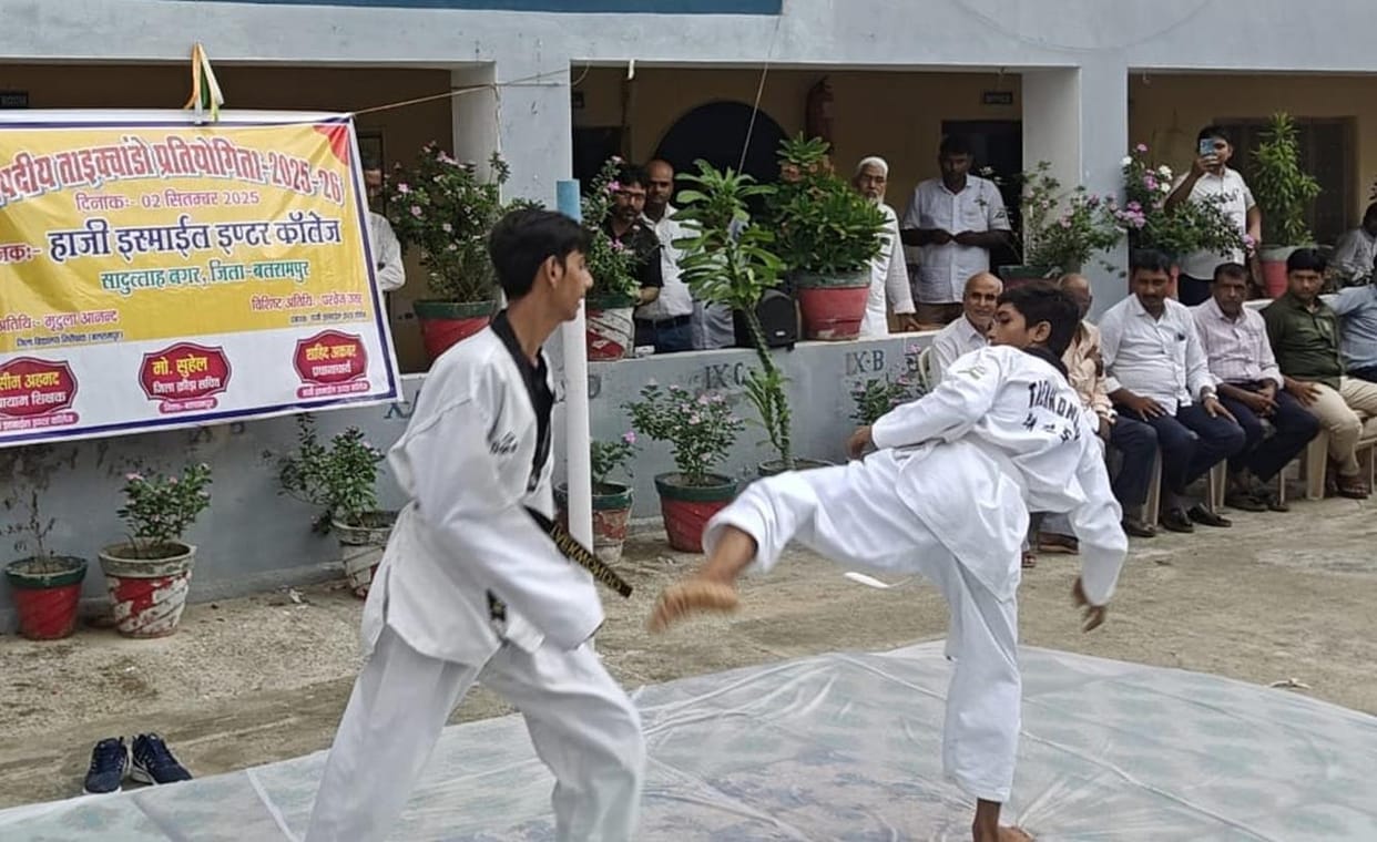 Arun, Rajkamal and Abdul won the Taekwondo competition