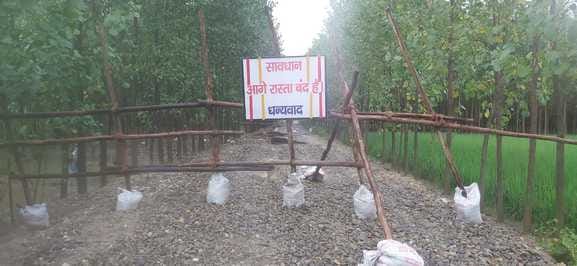 The road was broken due to rain, the way to many villages was closed