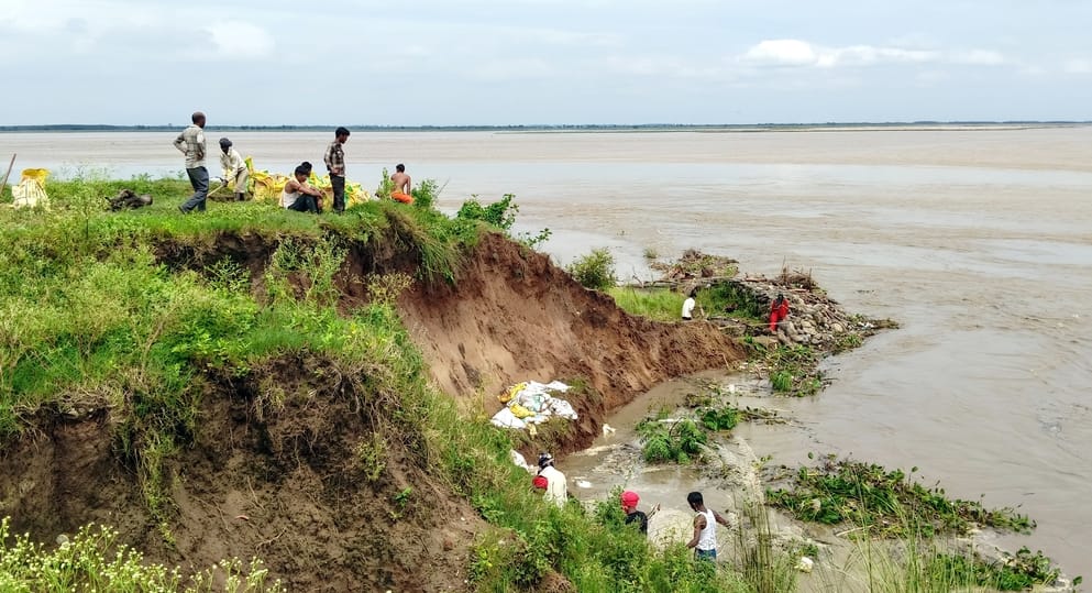 Soil erosion started due to rising water level of Ganga