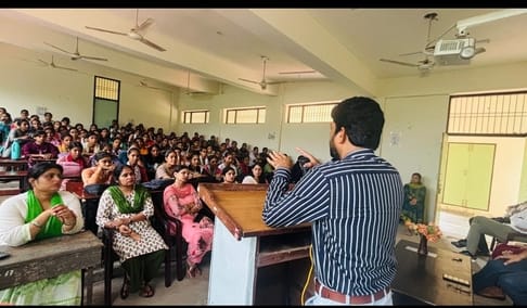 Students were made aware about cleanliness and information about placement cell was given to the students