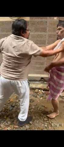 There was a tussle between JE and BJP leader regarding encroachment
