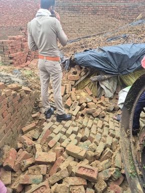 Due to rain, wall collapsed on elderly couple, wife died