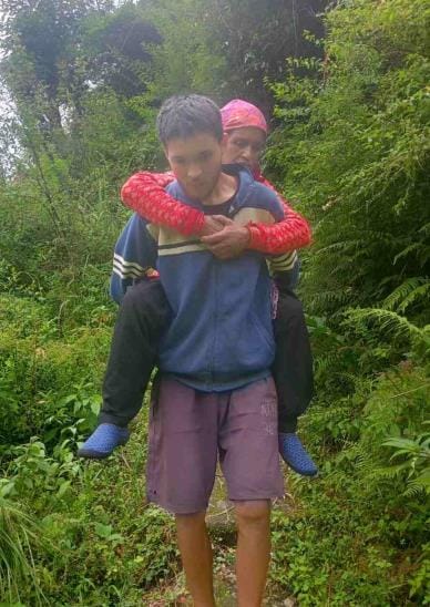 When the weather cleared, a helicopter reached the villages to pick up the patients