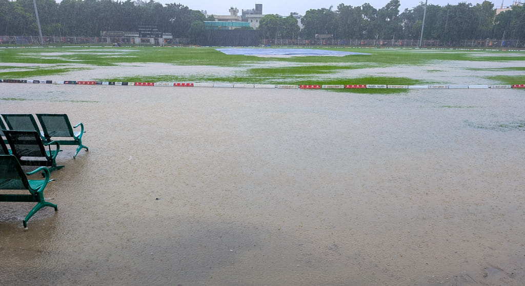 Waterlogging in the stadium ground, practice will be affected