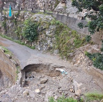 Reasi, Landslide, Road Collapse, Gra Morh Road