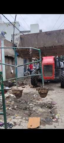 Vegetable market removed from under Asandh Road bridge amid protest